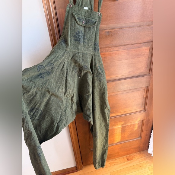 Cotton Bohemian Harem Jumpsuit Overalls - Picture 5 of 7